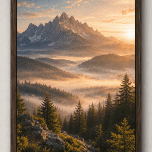 whispers of the morning mist peaceful mountain landscape wall art