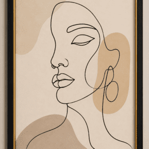 Minimalist Line Face Wall Art